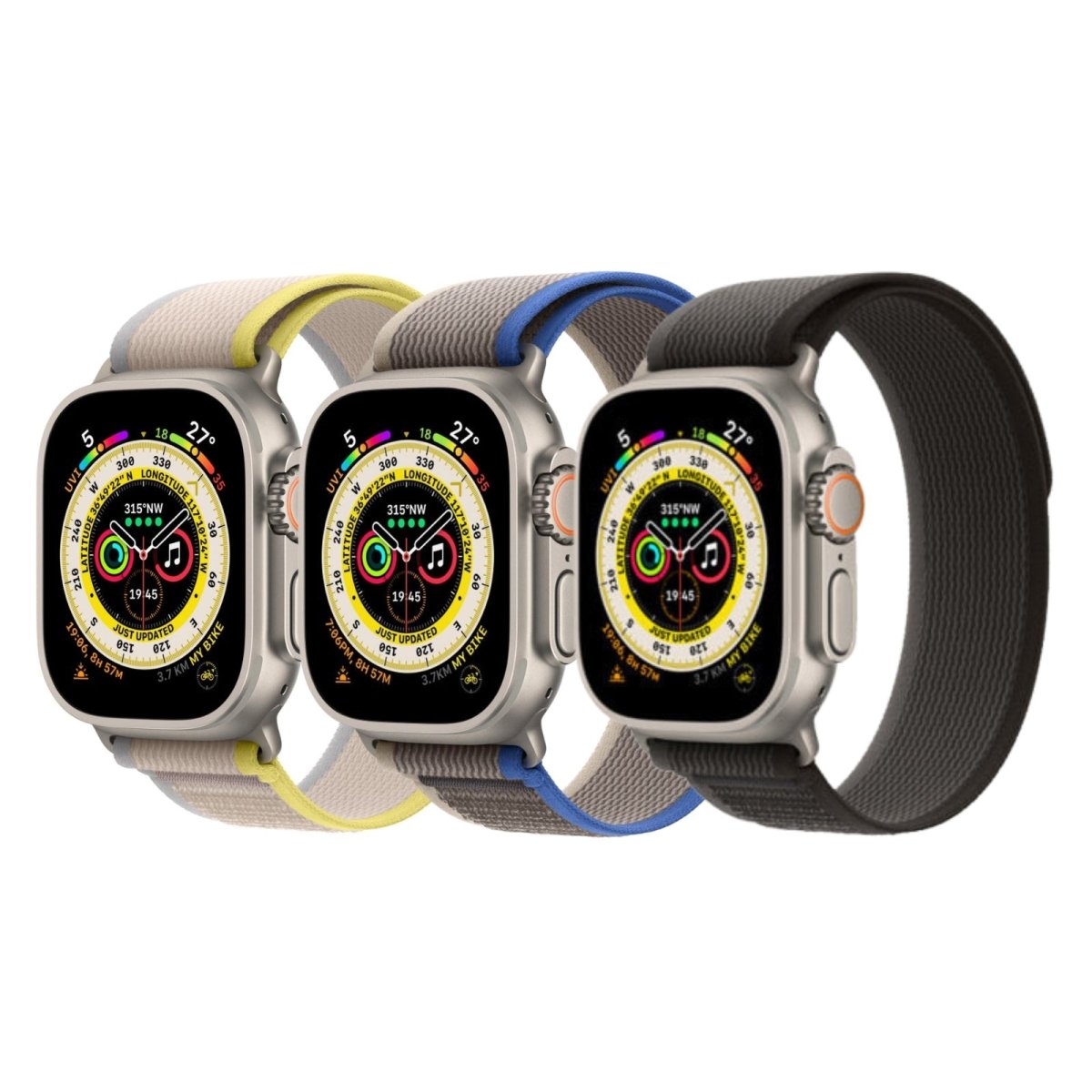 3 Pack Trail Loop Bands Compatible with Apple Watch Ultra 1 & 2 (49mm) - RueZone Apple Watch Straps