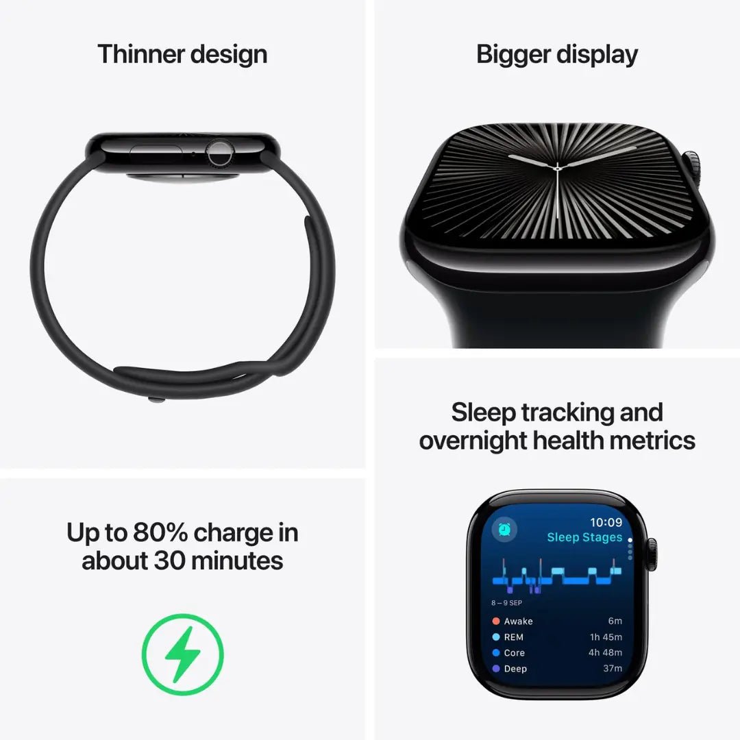 Apple Watch Series 10 Aluminum GPS + Cellular Refurbished - RueZone Smartwatch 42mm Silver Excellent