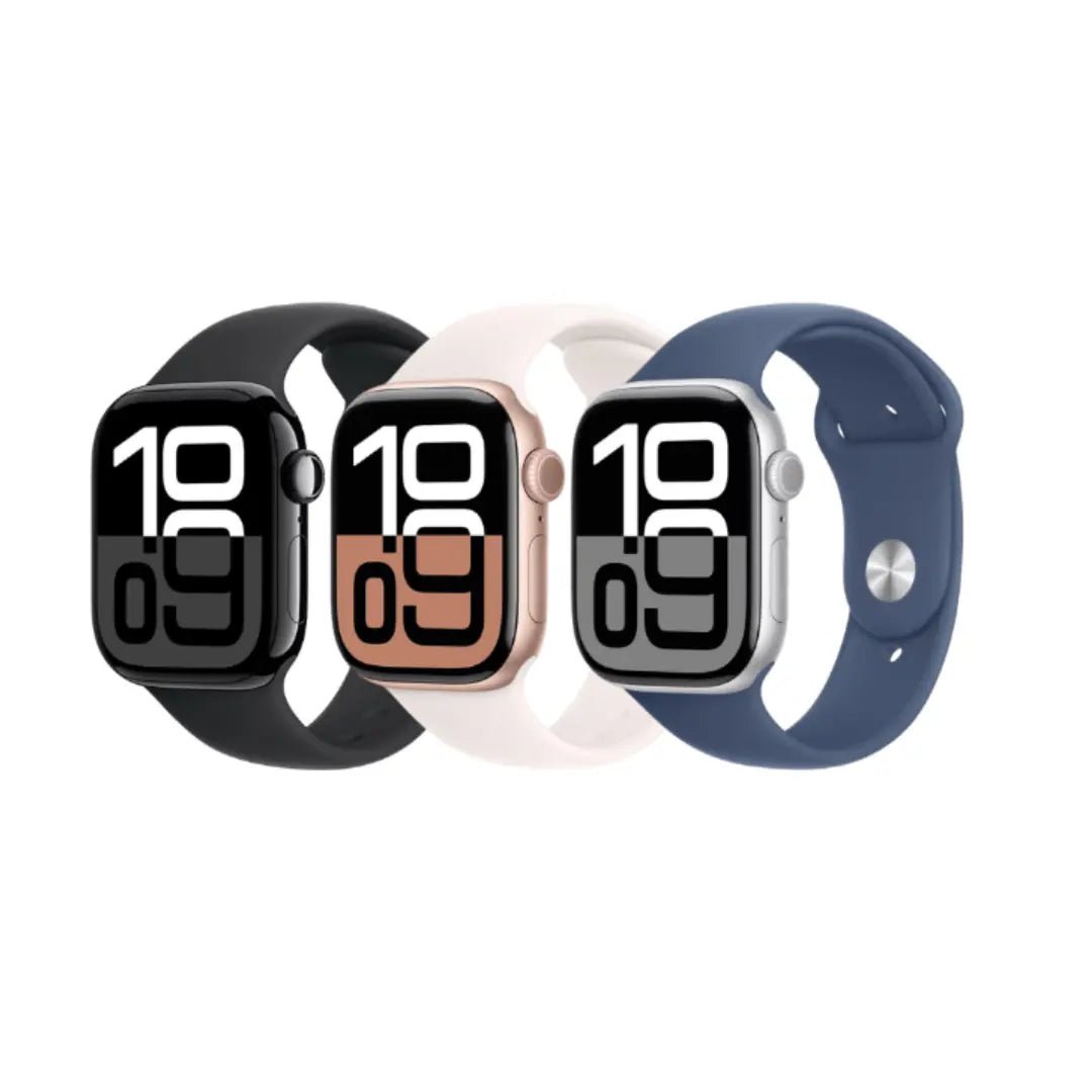 Apple Watch Series 10 Aluminum GPS Only Refurbished - RueZone Smartwatch 42mm Jet Black Fair