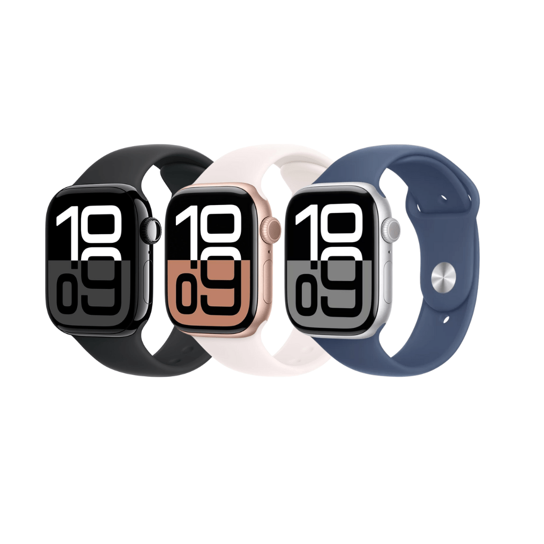 Apple Watch Series 10 Aluminum/Titanium GPS + Cellular Refurbished - RueZone Smartwatch 42mm Jet Black Excellent