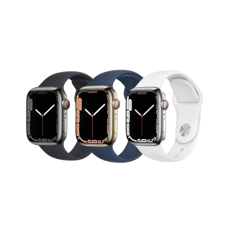 Apple Watch Series 7 Stainless Steel Refurbished GPS + Cellular - RueZone Smartwatch 41mm Graphite Fair