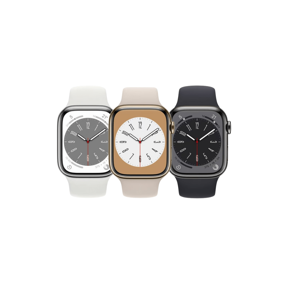 Apple Watch Series 8 Stainless Steel Refurbished GPS + Cellular - RueZone Smartwatch 41mm Stainless Steel Silver Fair