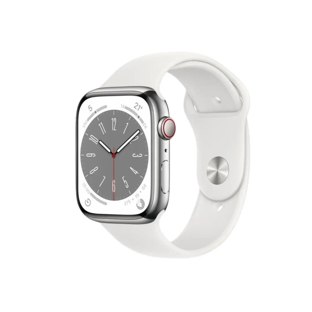 Apple Watch Series 8 Stainless Steel Refurbished GPS + Cellular - RueZone Smartwatch 41mm Stainless Steel Silver Fair