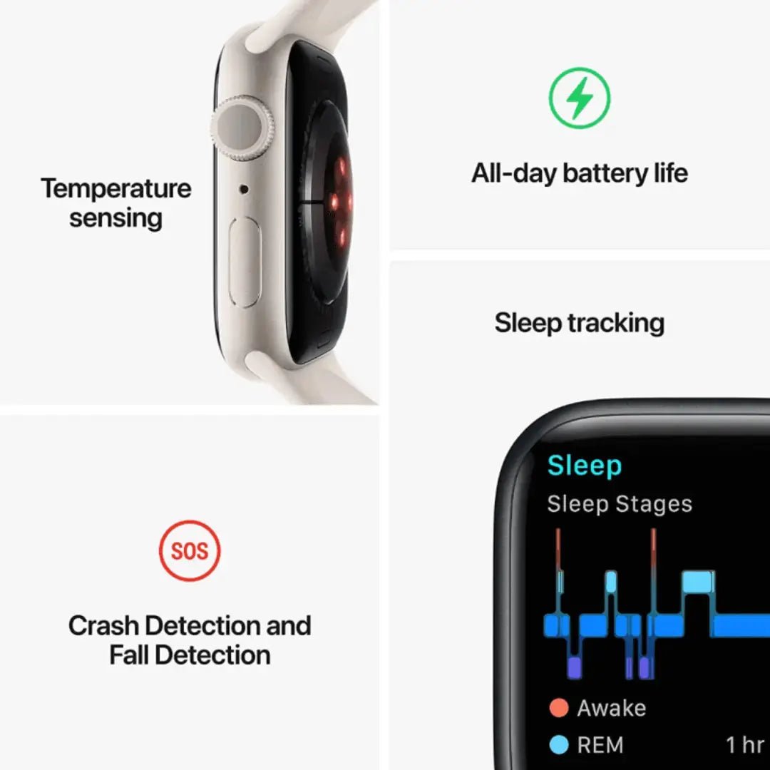 Apple Watch Series 8 Stainless Steel Refurbished GPS + Cellular - RueZone Smartwatch 41mm Stainless Steel Gold Fair