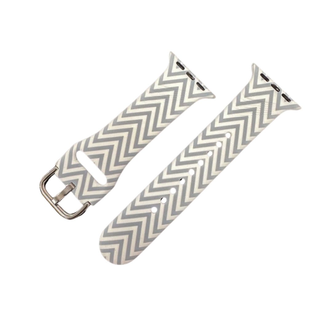 Blue Zig - Zag Pattern Apple Watch Strap – 38/40/41mm (S/M) - RueZone Apple Watch Straps