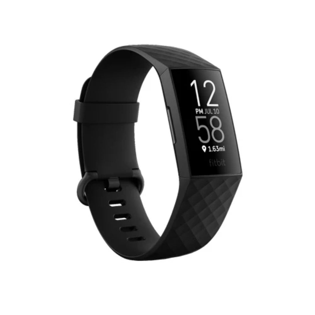 Fitbit Charge 4 Black GPS Fitness Tracker Refurbished Good - RueZone Smartwatch