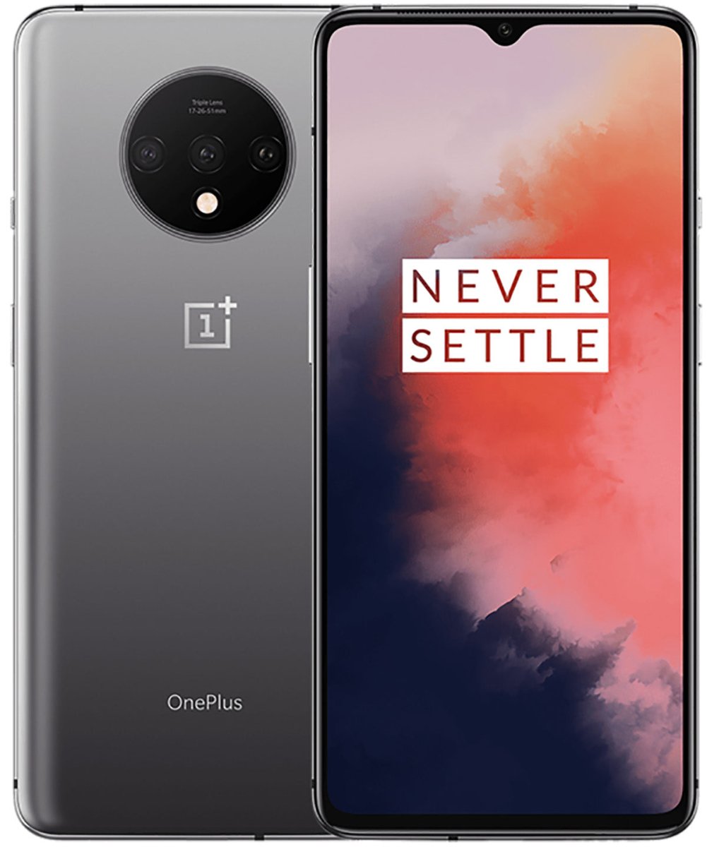 OnePlus 7T Refurbished Unlocked - RueZone Smartphone Fair 128GB Frosted Silver
