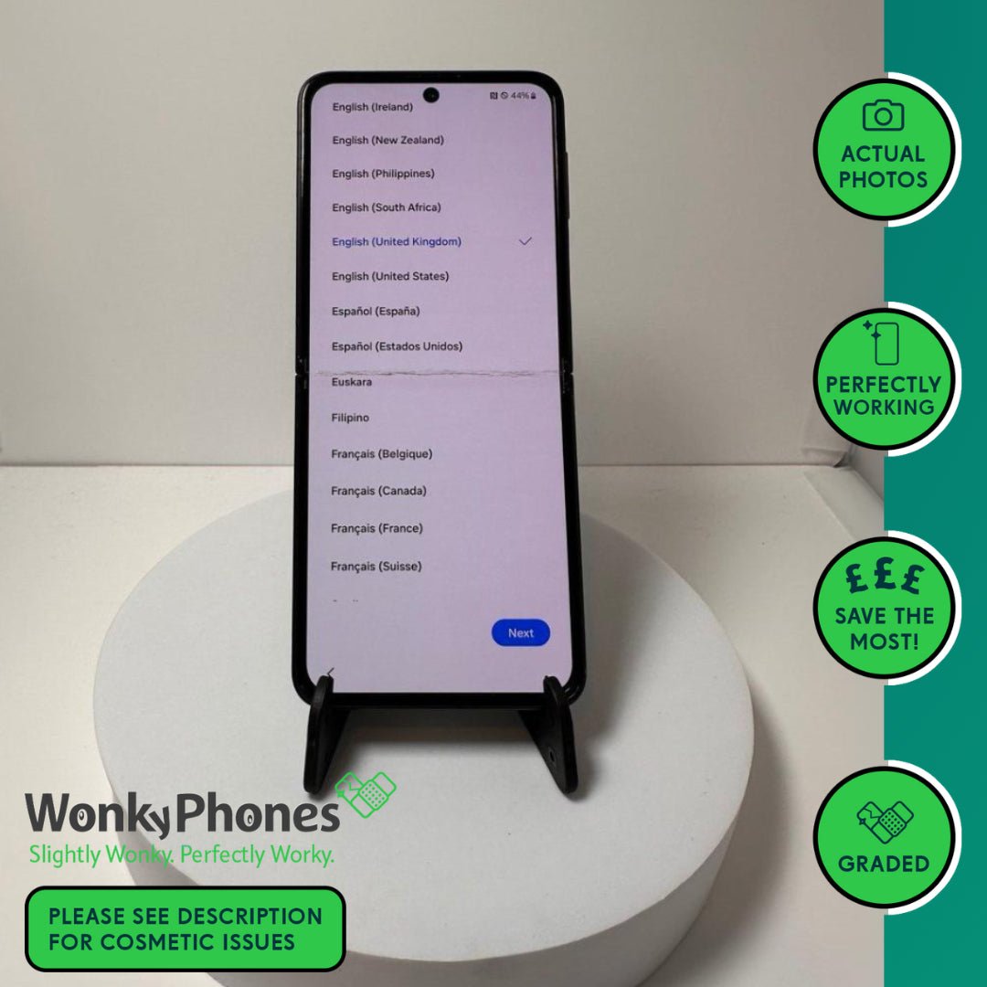 Samsung Galaxy Z Flip3 5G - 128GB - Phantom Black - Creasing - RueZone