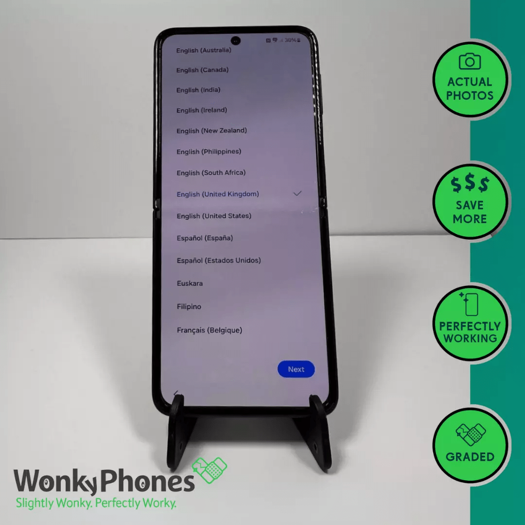 Samsung Galaxy Z Flip3 5G - 128GB - Phantom Black - Grade D - RueZone