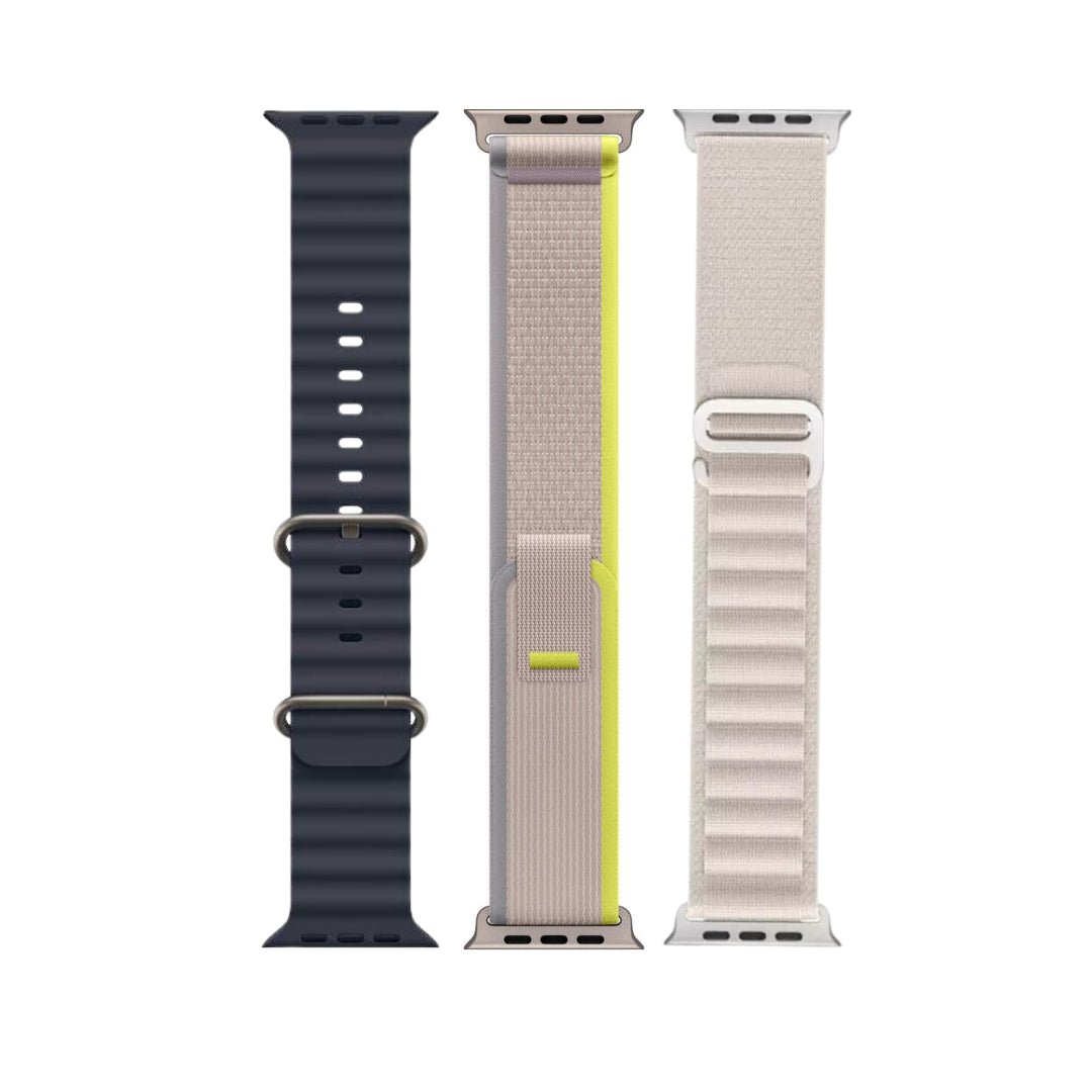 Set of 3 Straps for Apple Watch Ultra 2 & 1 Ocean, Trail & Alpine 49mm - RueZone Apple Watch Straps
