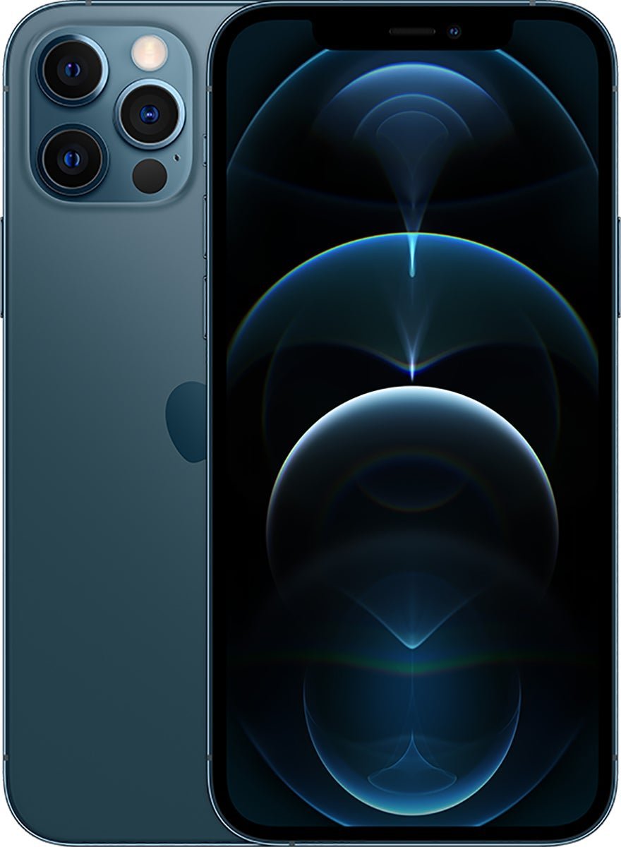 Apple iPhone 12 Pro Refurbished Unlocked - RueZone Smartphone Excellent 128GB Pacific Blue