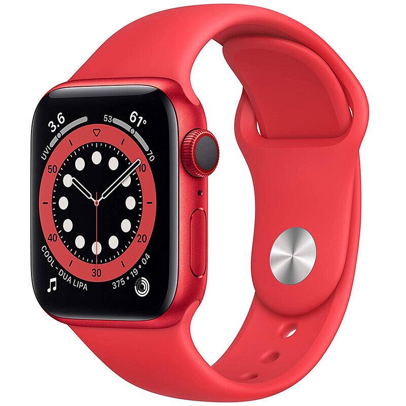 Apple Watch Series 6 Aluminium Refurbished GPS + Cellular - RueZone Smartwatch 44mm Red Excellent