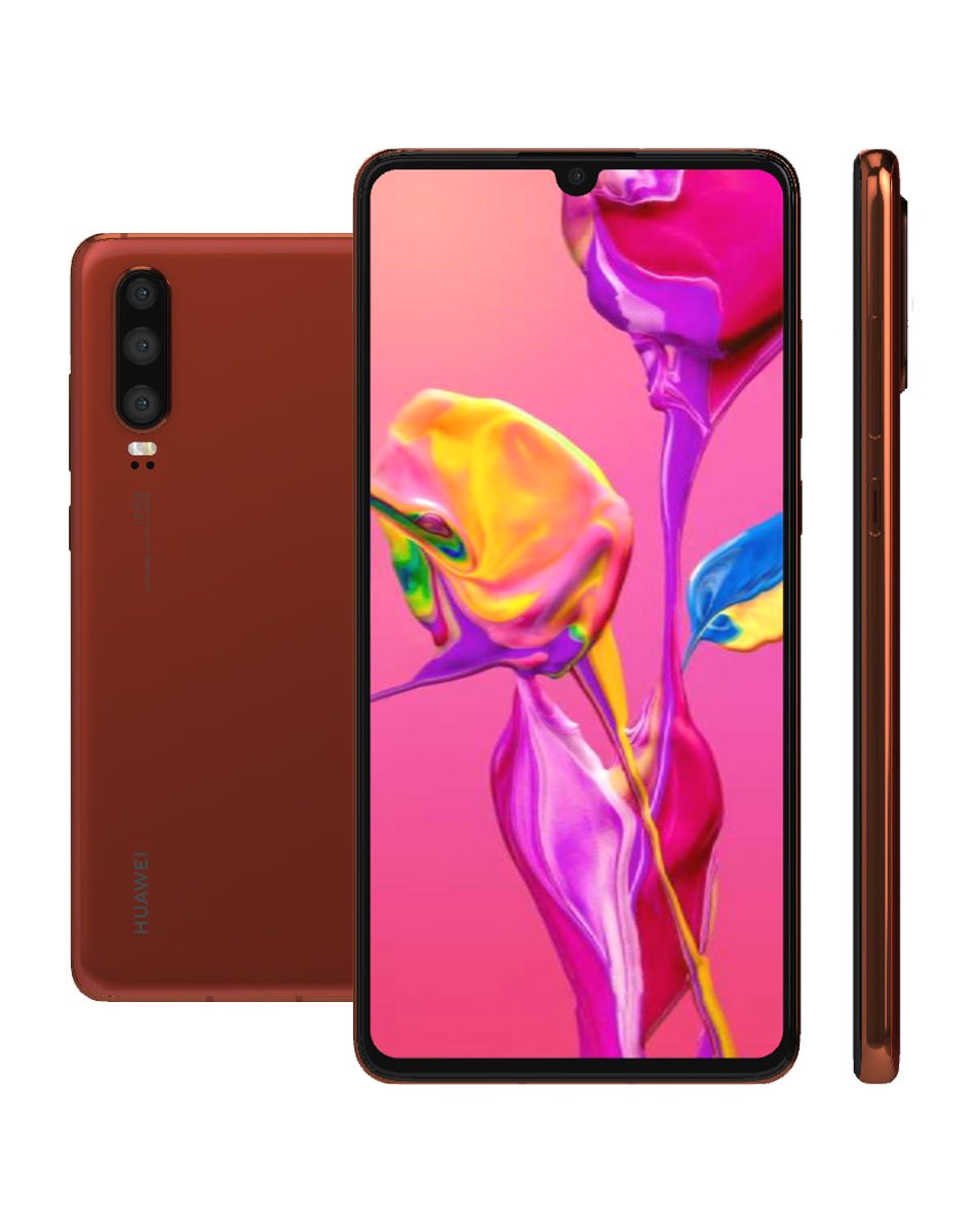 Huawei P30 EXCELLENT Condition Unlocked Smartphone - RueZone Smartphone Amber Sunrise 128GB