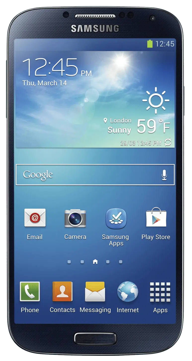 Samsung Galaxy S4 (GT-I9500) Refurbished and Unlocked - RueZone Smartphone Blue Pristine 16GB