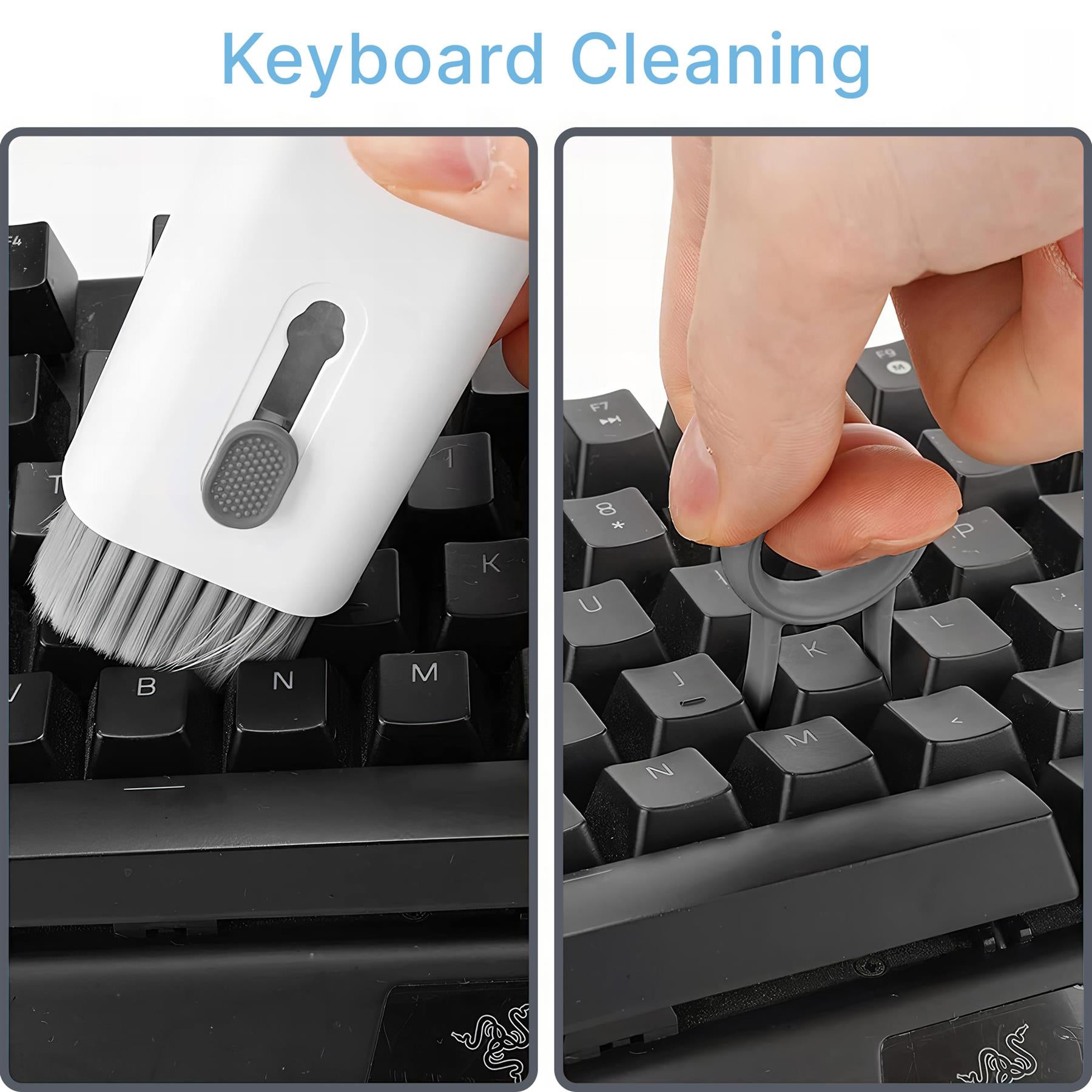 7-in-1 Cleaning Kit for Electronics – Screen and Keyboard Cleaner with Brushes, Suitable for Laptops, Phones, Keyboards, Earphones