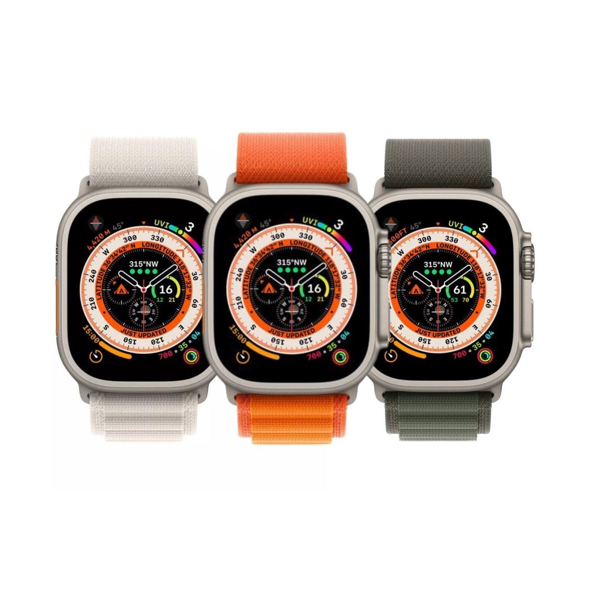 3 Pack Alpine Loop Bands Compatible with Apple Watch Ultra 1 & 2 (49mm) - RueZone Apple Watch Straps