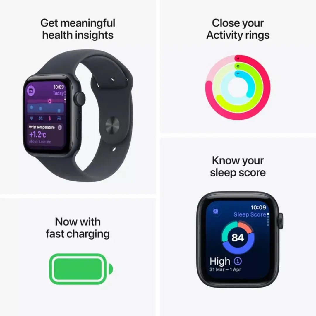 Apple Watch SE 3rd Gen (2025) GPS + Cellular Refurbished - RueZone Smartwatch 40mm Midnight Fair