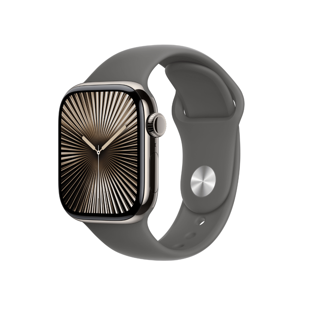 Apple Watch Series 10 Aluminum/Titanium GPS + Cellular Refurbished - RueZone Smartwatch 42mm Natural Excellent