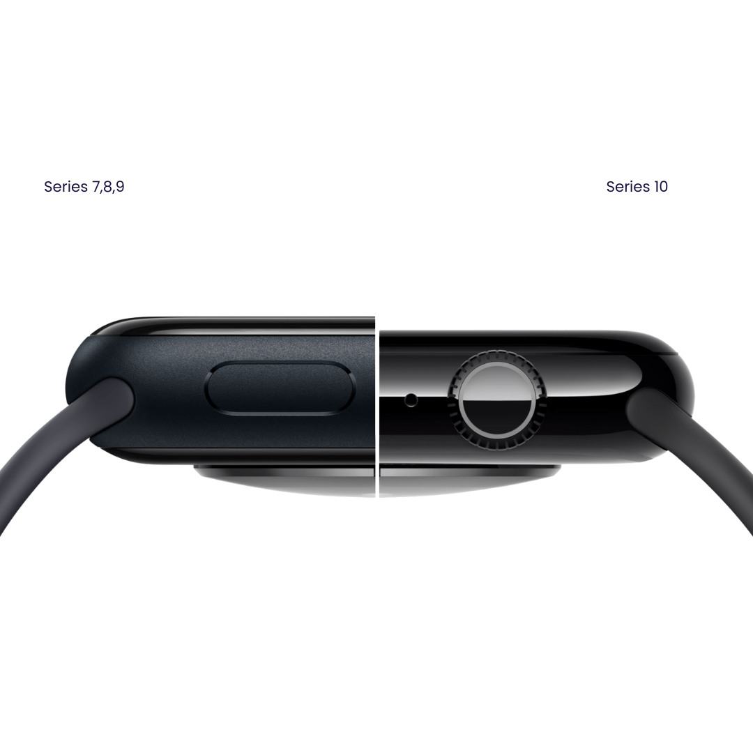 Apple Watch Series 10 Aluminum/Titanium GPS + Cellular Refurbished - RueZone Smartwatch 42mm Jet Black Excellent