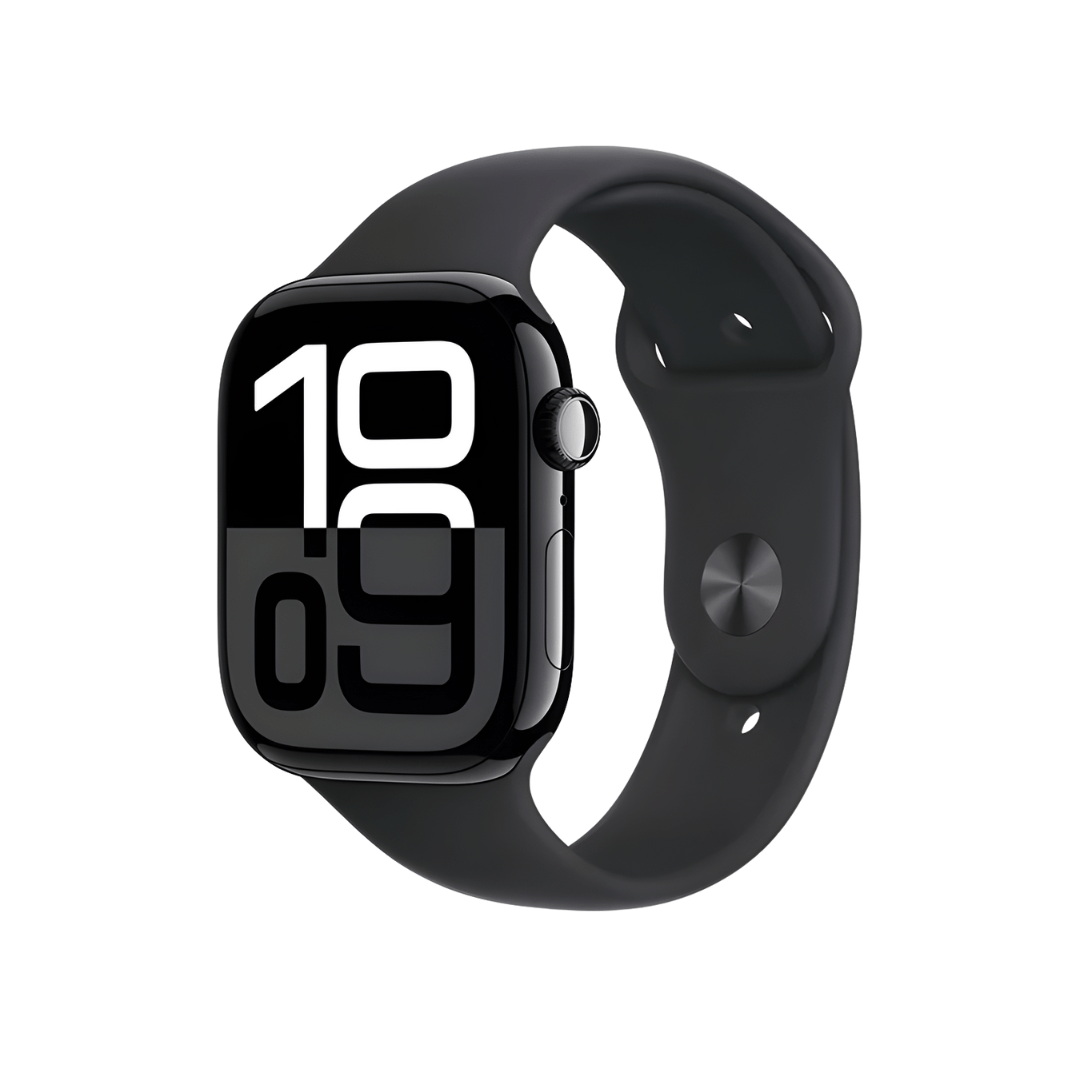 Apple Watch Series 10 Aluminum/Titanium GPS Only Refurbished - RueZone Smartwatch 42mm Jet Black Fair
