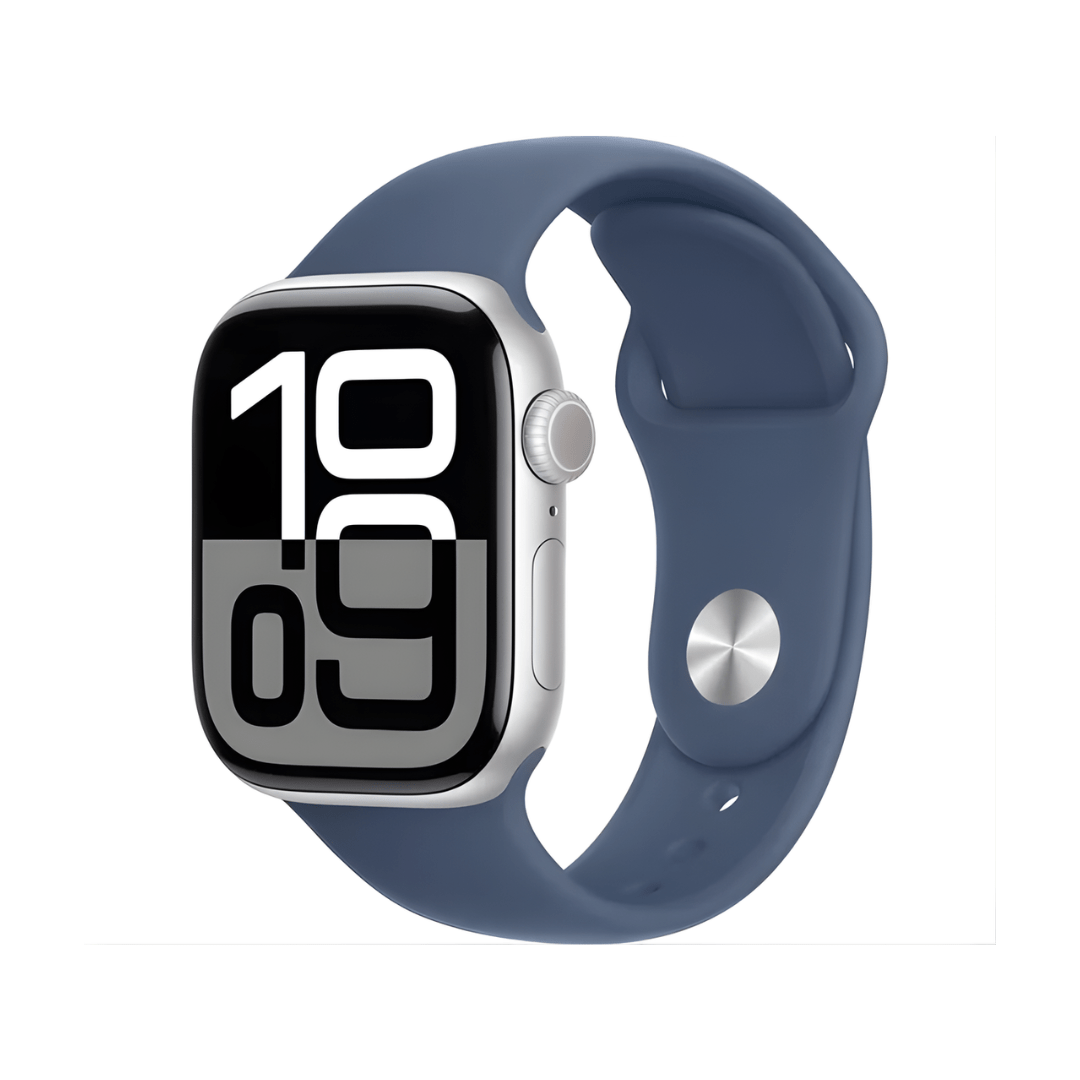 Apple Watch Series 10 Aluminum/Titanium GPS Only Refurbished - RueZone Smartwatch 42mm Silver Fair