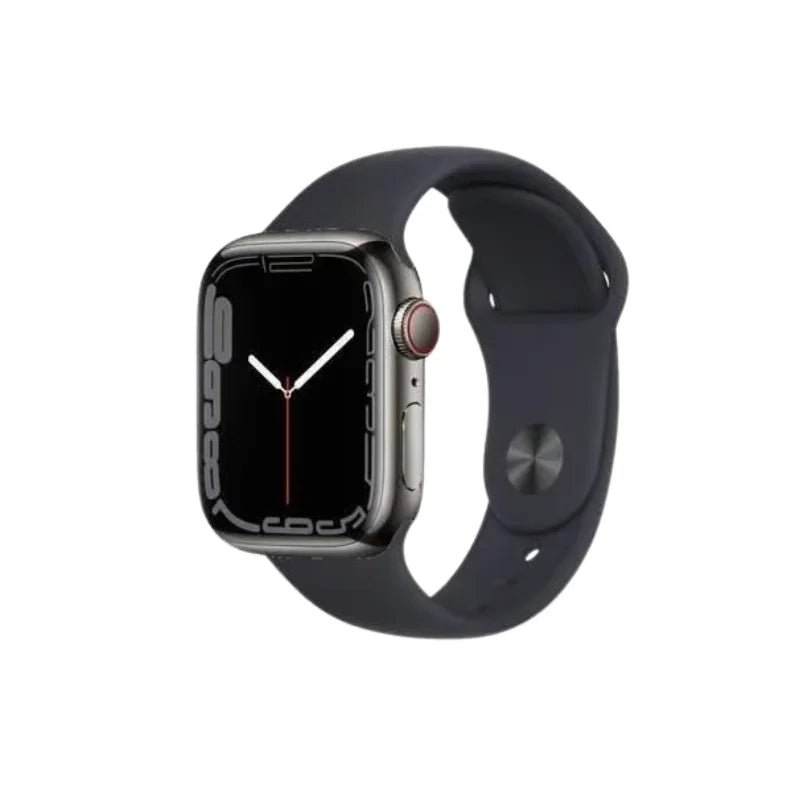 Apple Watch Series 7 Stainless Steel Refurbished GPS + Cellular - RueZone Smartwatch 41mm Graphite Fair
