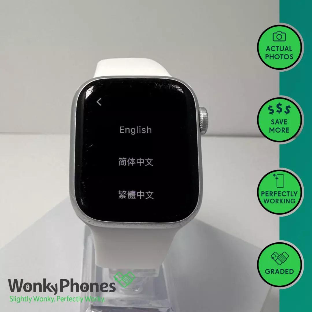 Apple Watch Series 8 41mm 32GB | Silver Aluminum Case | GPS Only | Grade D BH88% - RueZone Wonky Mobile