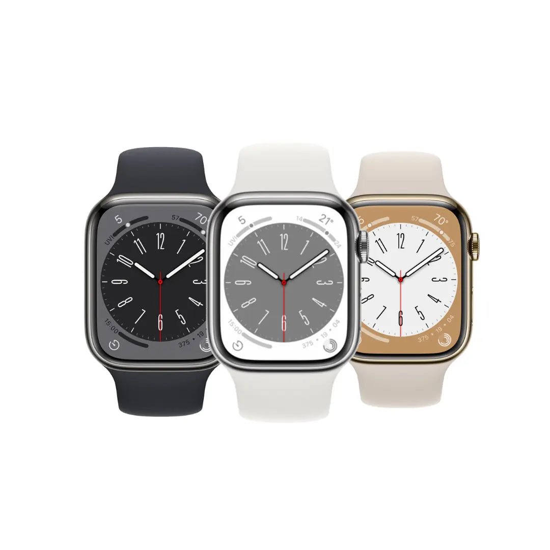 Apple Watch Series 8 Stainless Steel Refurbished GPS + Cellular - RueZone Smartwatch 41mm Stainless Steel Silver Fair