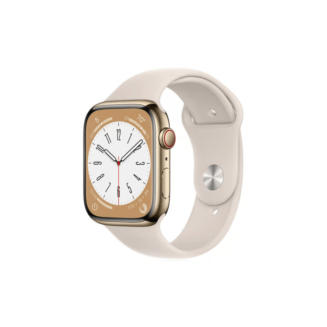 Apple Watch Series 8 Stainless Steel Refurbished GPS + Cellular - RueZone Smartwatch 41mm Stainless Steel Silver Fair