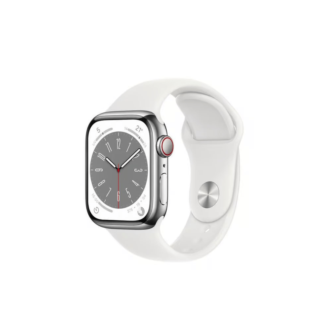 Apple Watch Series 8 Stainless Steel Refurbished GPS + Cellular - RueZone Smartwatch 41mm Stainless Steel Silver Fair