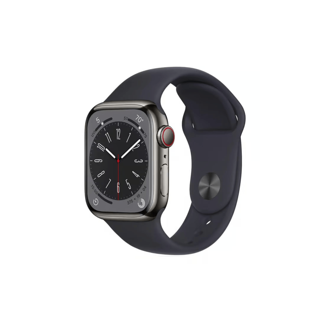 Apple Watch Series 8 Stainless Steel Refurbished GPS + Cellular - RueZone Smartwatch 41mm Stainless Steel Silver Fair