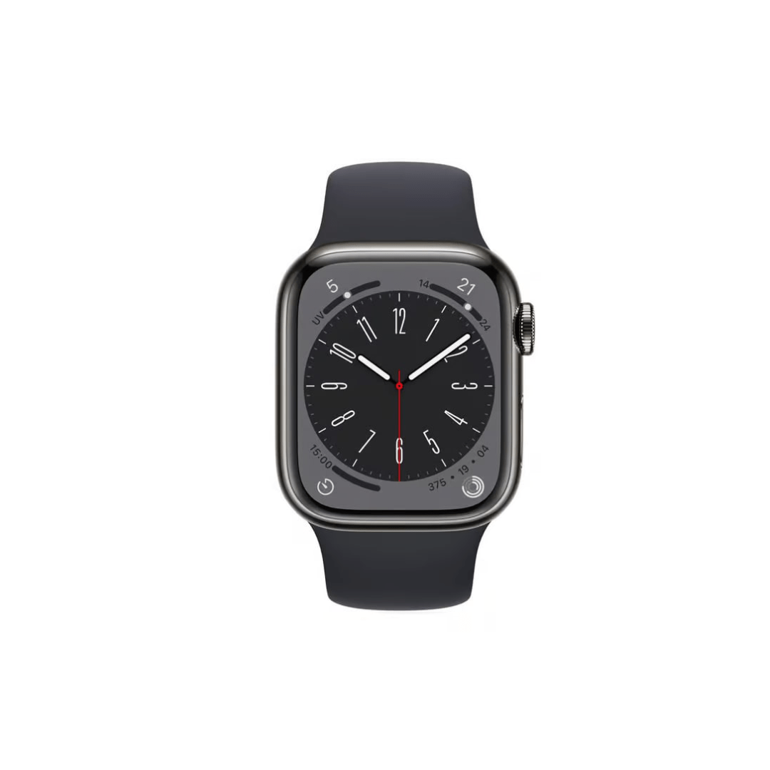 Apple Watch Series 8 Stainless Steel Refurbished GPS + Cellular - RueZone Smartwatch 41mm Stainless Steel Silver Fair