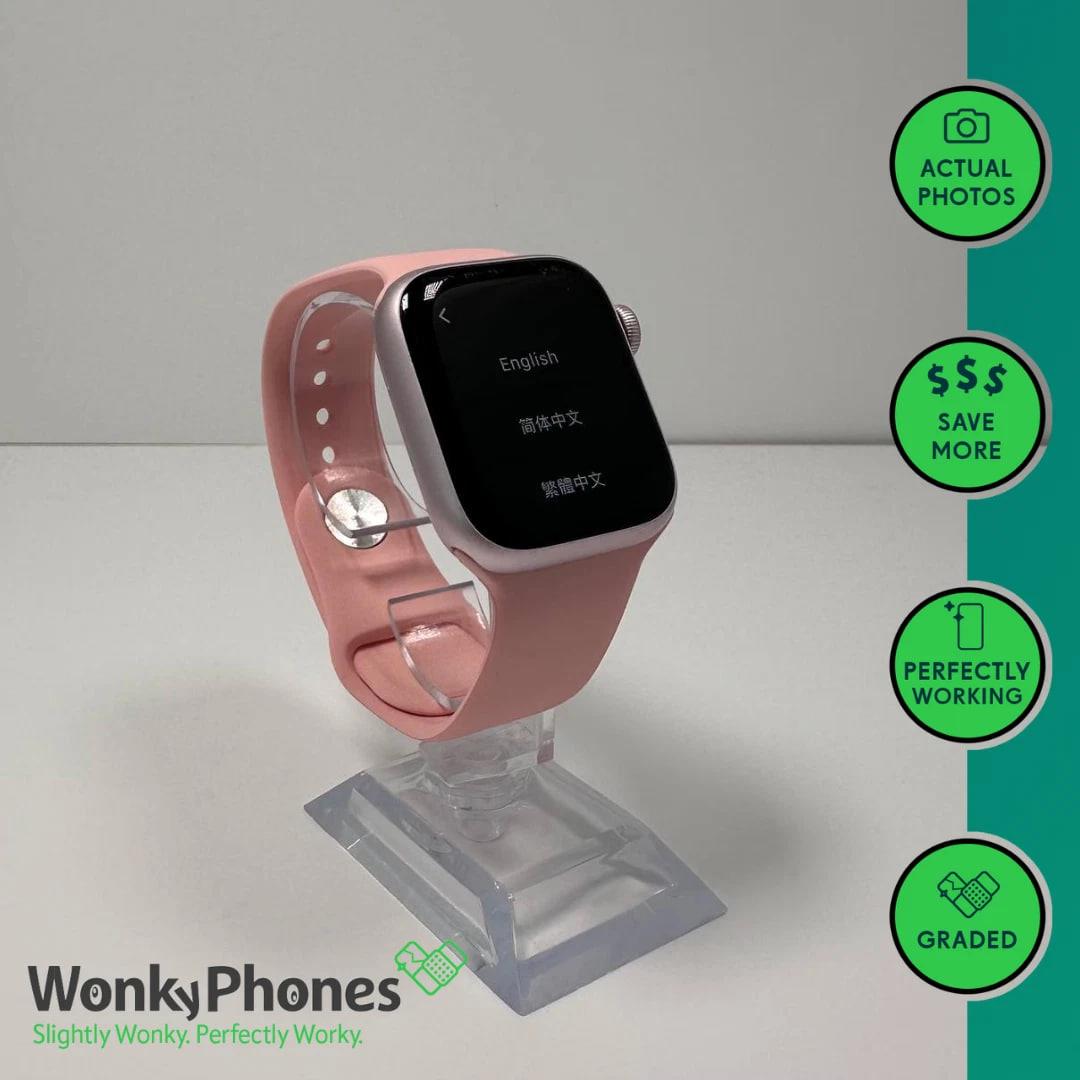 Apple Watch Series 9 41mm Aluminum GPS Only - Pink - Grade D Condition - BH 100% - RueZone Wonky Mobile