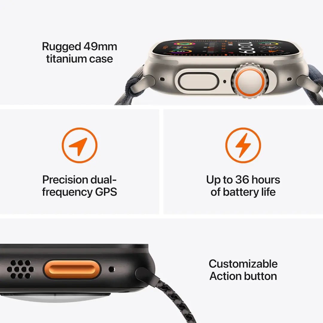 Apple Watch Ultra 2 49mm GPS + Cellular Refurbished - RueZone Smartwatch 49mm Black Fair