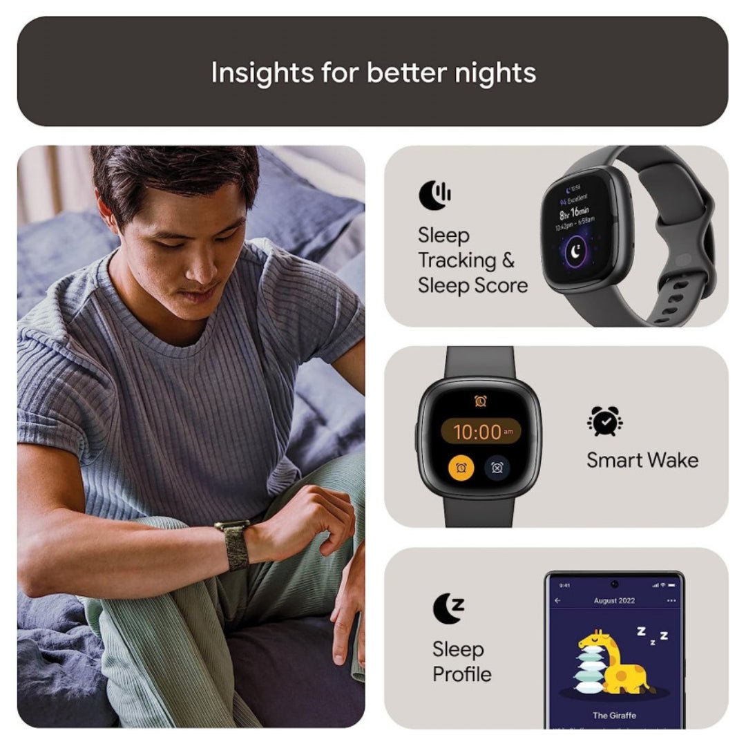 FitBit Sense 2 Smart Watch, Graphite/Shadow Grey, Fitness Tracker - RueZone Smartwatch Graphite Used