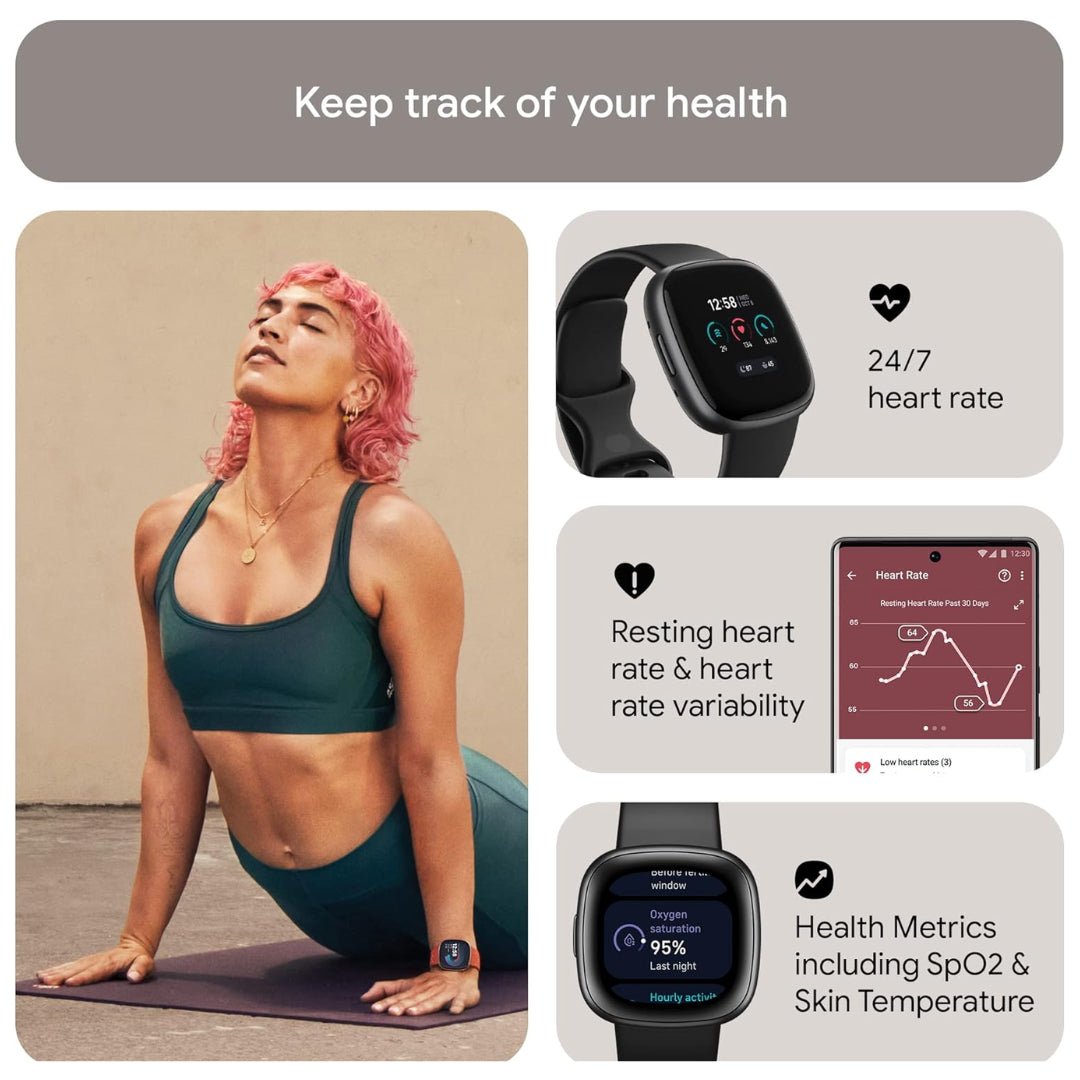 Fitbit Versa 4 Health & Fitness Smartwatch - Gold - Excellent Condition - RueZone Smartwatch