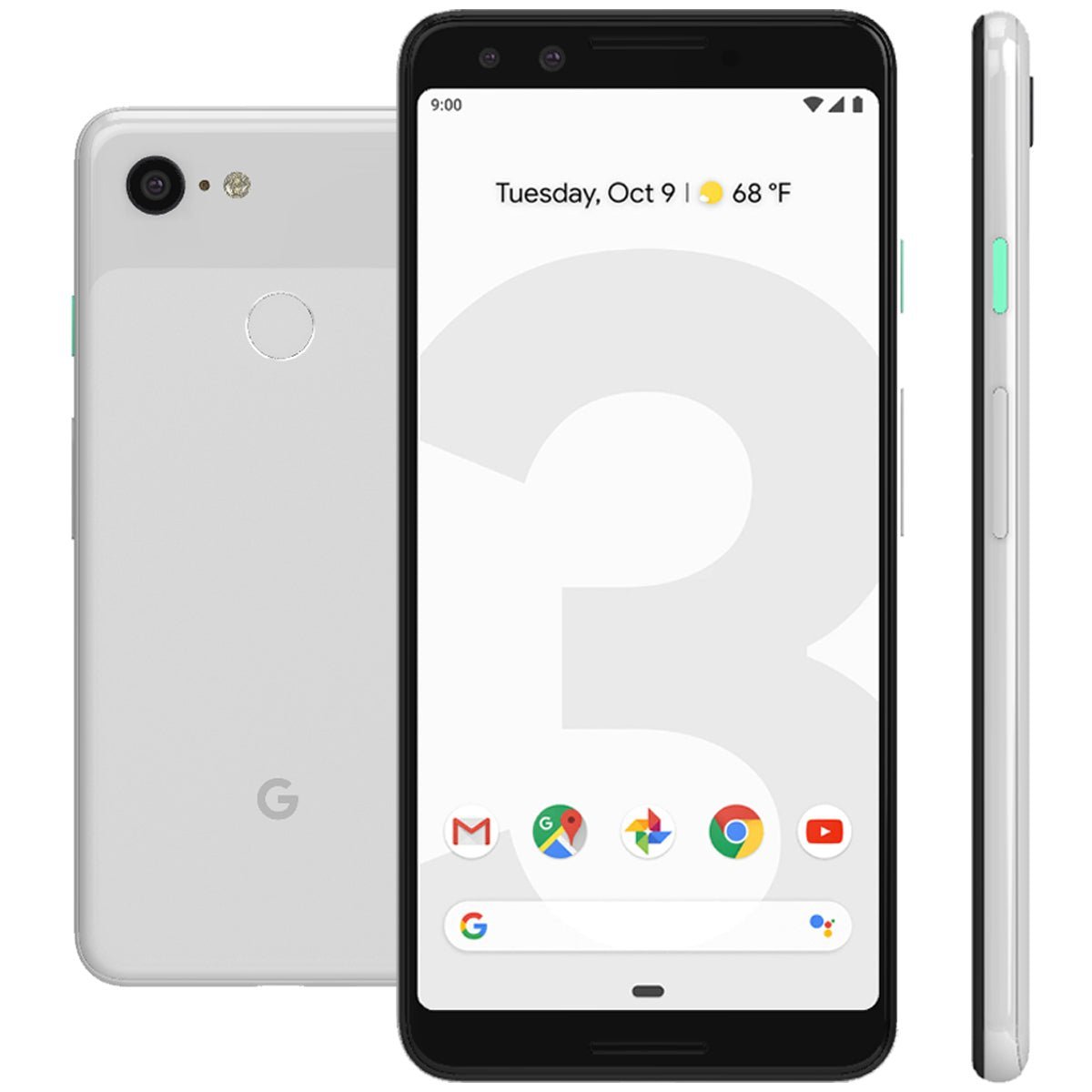 Google Pixel 3 Refurbished Unlocked - RueZone Smartphone Fair 128GB Clearly White