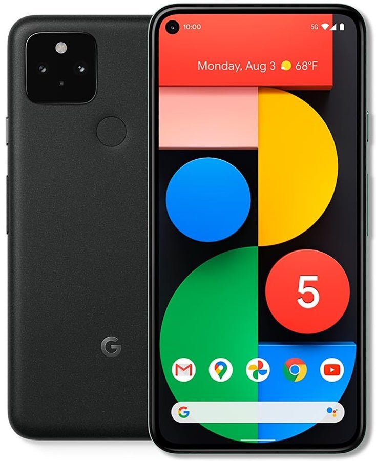 Google Pixel 5 Refurbished Unlocked - RueZone Smartphone Fair 128GB Just Black