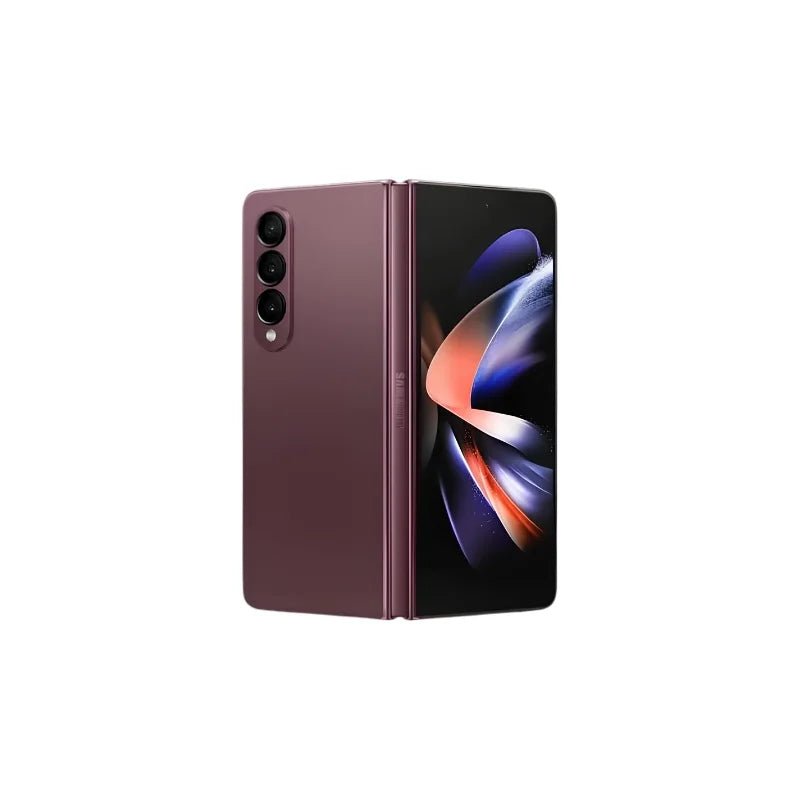 Samsung Galaxy Z Fold4 5G Refurbished Unlocked - RueZone Smartphone Burgundy 256GB Fair