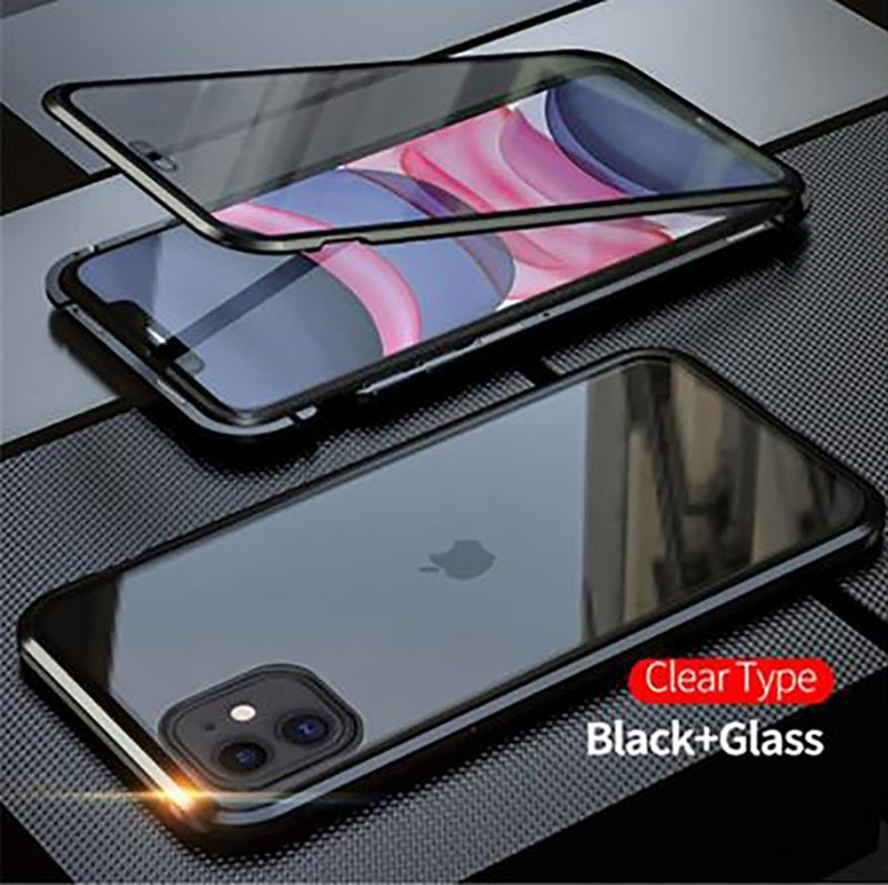 360º Magnetic iPhone 11 Case Anti-Scratch Shock-Proof BLACK Metal Frame - RueZone Smartphone case Default