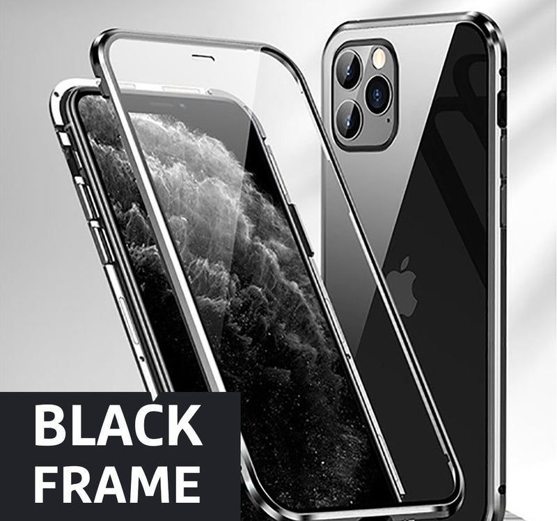 360º Magnetic iPhone 11 ProMax Case Anti-Scratch Shock-Proof BLACK Metal Frame - RueZone Default