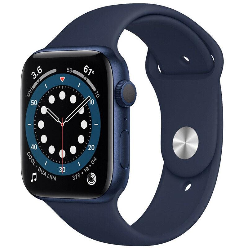 Apple Watch Series 6 Aluminium Refurbished GPS Only - RueZone Smartwatch 44mm Blue Excellent