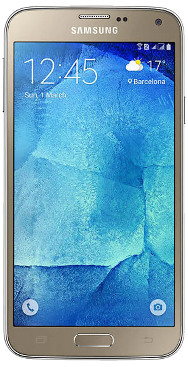 Samsung Galaxy S5 Neo (SM-G903F) smartphone light gold front screen