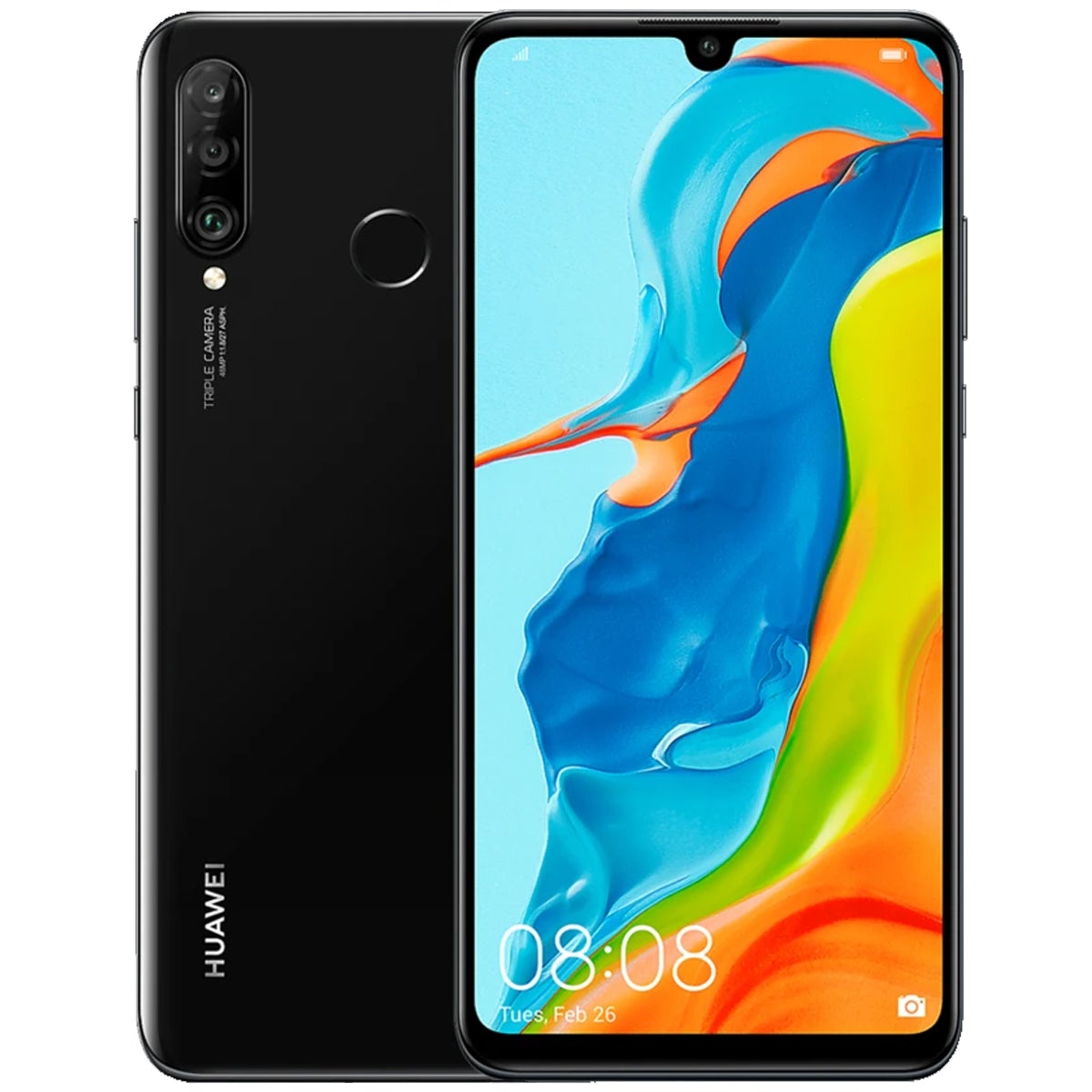 Huawei P30 Lite GOOD Condition Unlocked Smartphone - RueZone Smartphone Midnight Black 128GB