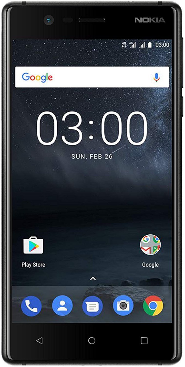 Nokia 3 2018 Refurbished Android Smartphone Unlocked - RueZone Smartphone Matte Black Pristine 16GB