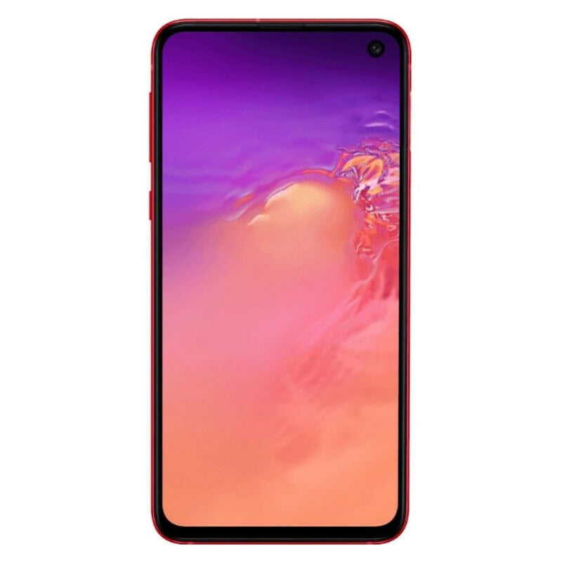 Samsung Galaxy S10e Refurbished and Unlocked - RueZone Smartphone Cardinal Red Excellent 128GB