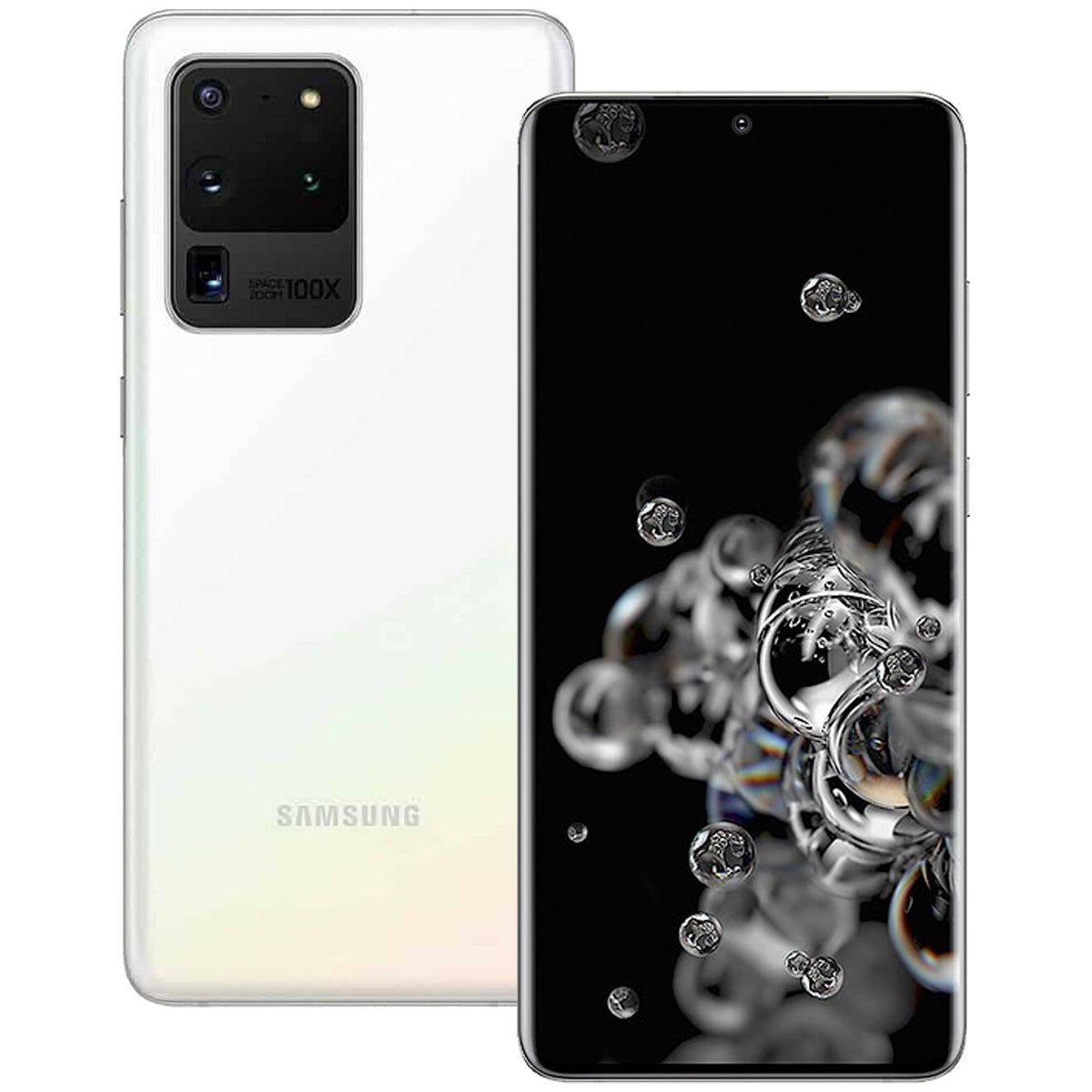 Samsung Galaxy S20 Ultra 5G Refurbished Unlocked - RueZone Smartphone Excellent 128GB Cloud White